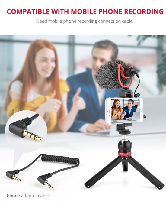 YELANGU MIC10 YLG9920A Professional Interview Condenser Video Shotgun Microphone with 3 5mm Audio Cable for DSLR DV Camcorder Black YELANGU MIC10 YLG9920A Professional Interview Condenser Video Shotgun Microphone with 3 5mm Audio Cable for DSLR DV Camcorder Black