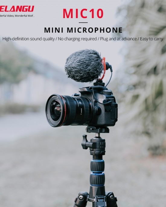 YELANGU MIC10 YLG9920A Professional Interview Condenser Video Shotgun Microphone with 3 5mm Audio Cable for DSLR DV Camcorder Black YELANGU MIC10 YLG9920A Professional Interview Condenser Video Shotgun Microphone with 3 5mm Audio Cable for DSLR DV Camcorder Black