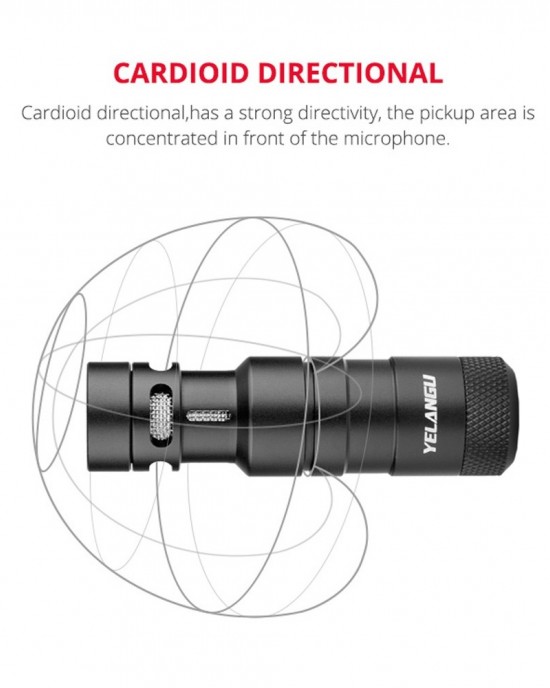 YELANGU MIC10 YLG9920A Professional Interview Condenser Video Shotgun Microphone with 3 5mm Audio Cable for DSLR DV Camcorder Black YELANGU MIC10 YLG9920A Professional Interview Condenser Video Shotgun Microphone with 3 5mm Audio Cable for DSLR DV Camcorder Black