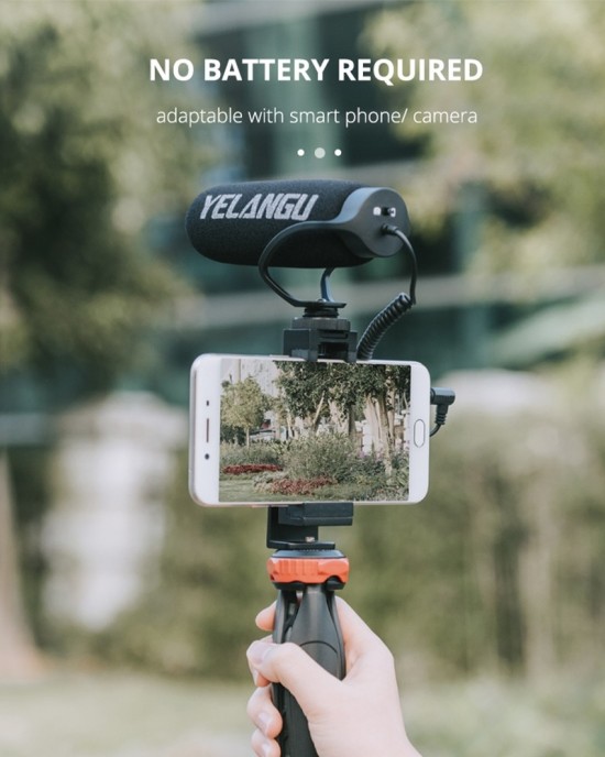 YELANGU MIC08 Video Shotgun Microphone with 3 5mm Audio Cable for DSLR DV Camcorder Black YELANGU MIC08 Video Shotgun Microphone with 3 5mm Audio Cable for DSLR DV Camcorder Black