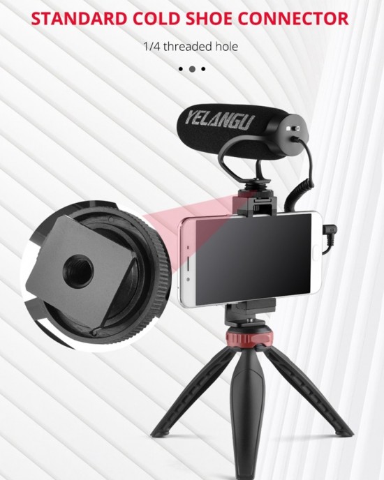 YELANGU MIC08 Video Shotgun Microphone with 3 5mm Audio Cable for DSLR DV Camcorder Black YELANGU MIC08 Video Shotgun Microphone with 3 5mm Audio Cable for DSLR DV Camcorder Black
