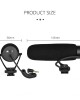 YELANGU MIC08 Video Shotgun Microphone with 3 5mm Audio Cable for DSLR DV Camcorder Black YELANGU MIC08 Video Shotgun Microphone with 3 5mm Audio Cable for DSLR DV Camcorder Black