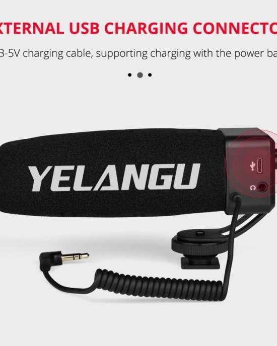 YELANG MIC09 Shotgun Gain Condenser Broadcast Microphone with Windshield for Canon Nikon Sony DSLR Cameras Smartphones Black YELANG MIC09 Shotgun Gain Condenser Broadcast Microphone with Windshield for Canon Nikon Sony DSLR Cameras Smartphones Black